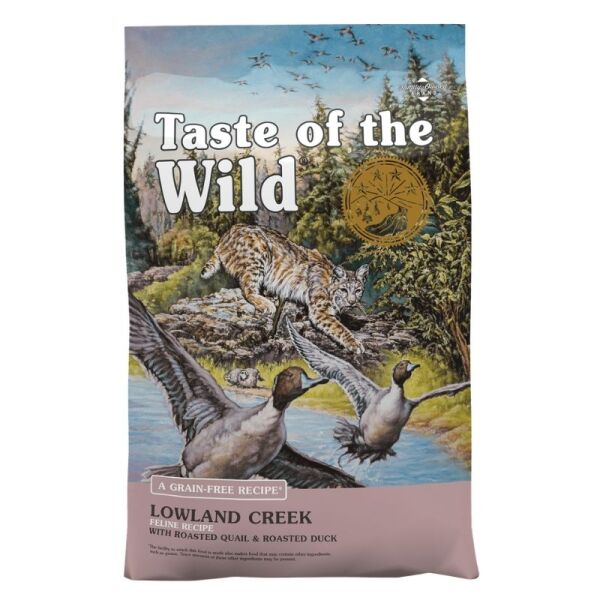 <strong>Taste of the wild</strong> Lowland Creek con Codorniz asada y Pato asado, Alimento Seco para Gatos de todas las Edades, bolsa de 6.6 kg