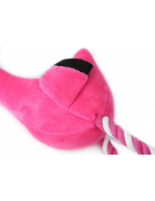 <strong>BRNX</strong> Flamenco Interactivo de Juguete con Chirriador y Cuerda para Perros, Material Resistente - Imagen 5