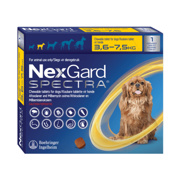 <strong>Nexgard SPECTRA</strong> Antiparasitario Interno y Externo para Perros, 1 comprimido masticable (dosis mensuales) - Imagen 4