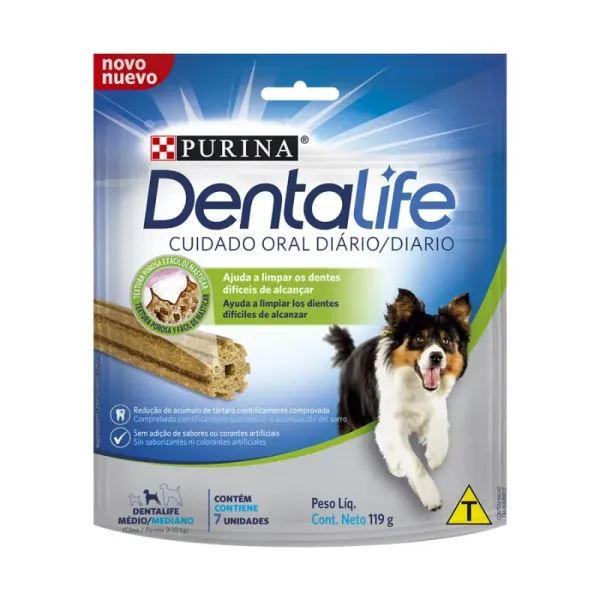 <strong>Dentalife</strong> Snack Dental para Perros, Razas Medianas, Sabor Pollo, bolsa de 119 gr