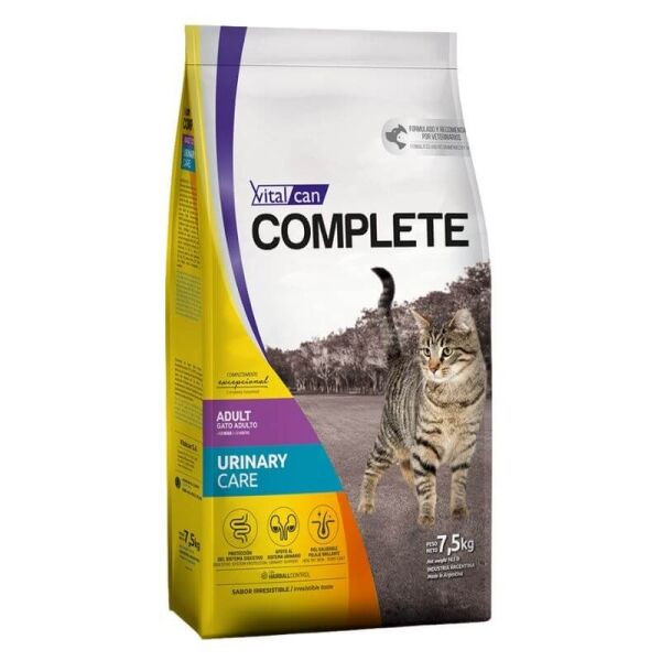 <strong>Vitalcan Complete</strong> Urinary Care, Alimento Seco para Gato Adulto con Predisposición a la Formación de Cálculos Urinarios, bolsa de 7.5 kg