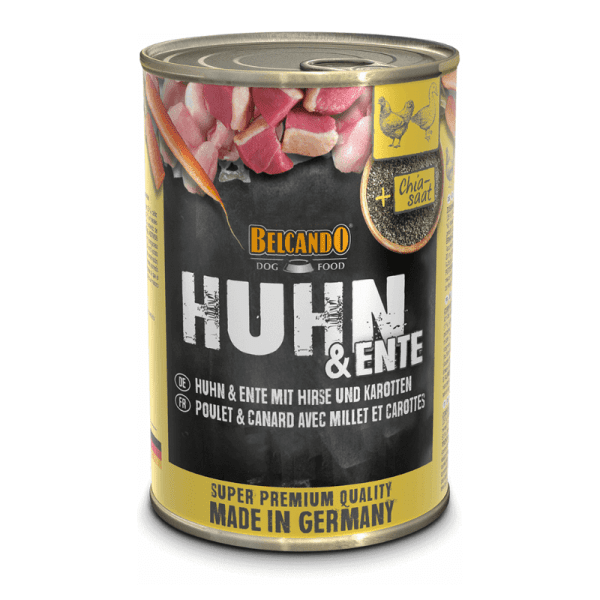 <strong>Belcando</strong> Pato, Zanahoria y Mijo, Alimento Húmedo para Perros, lata de 400 gr