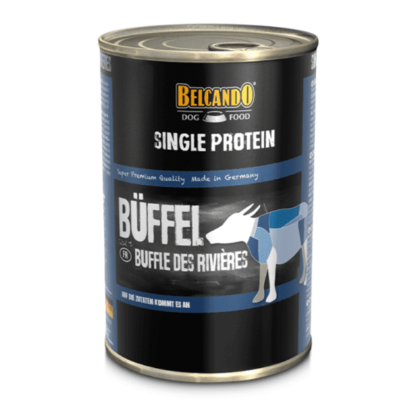 <strong>Belcando</strong> Single Protein Búfalo de Agua, Alimento Húmedo Monoproteico para Perros, lata de 400 gr