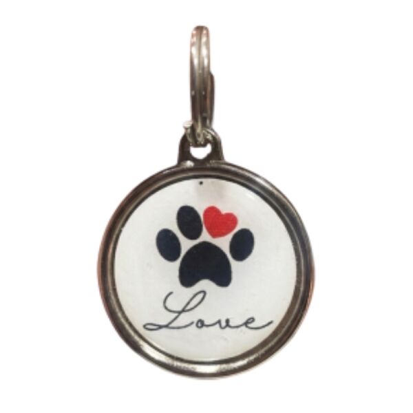 <strong>Universalpet</strong> Placa de identificación para mascotas, Diseño frontal inspirado en el Amor