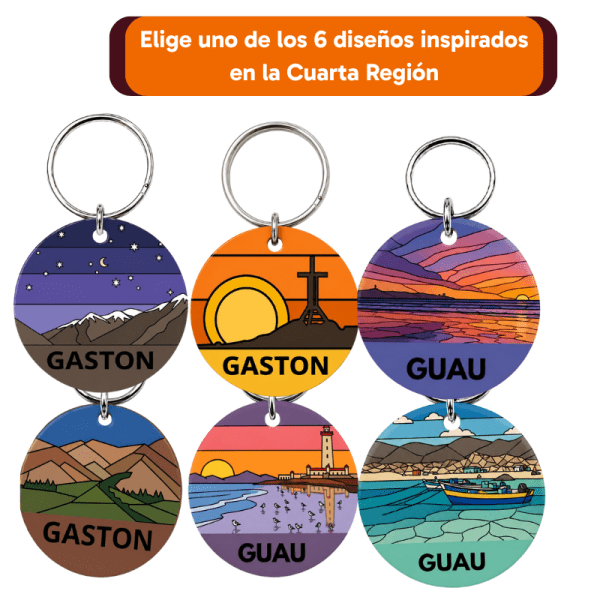 <strong>Guau!</strong> Placa Circular Personalizada Cuarta Región Talla S, Valle del Elqui - Imagen 5
