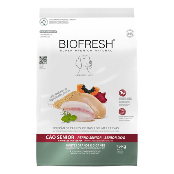 <strong>Biofresh</strong> Alimento Seco para Perros, Senior, Raza Grande, bolsa de 15 kg