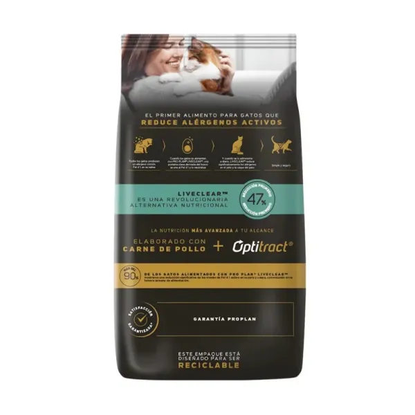 <strong>Purina Pro Plan</strong> LiveClear, Alimento Seco para Gatos, Fórmula para Dueños Alérgicos, bolsa de 3 kg - Imagen 3