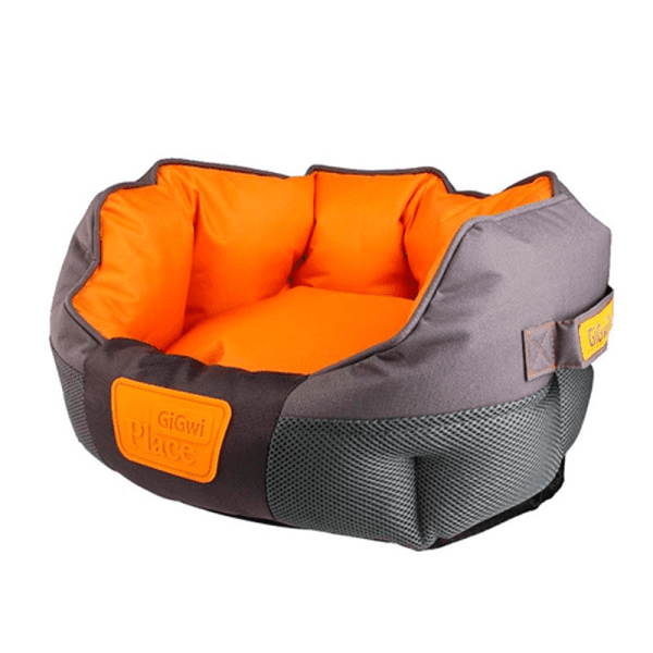 GIGWI CAMA REDONDA NARANJA/GRIS