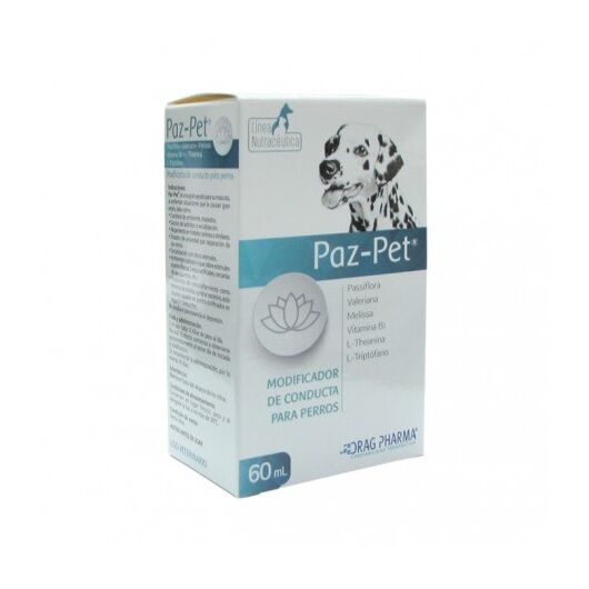 <strong>Paz Pet</strong> Suspensión Oral, Suplemento Calmante con Valeriana y Passiflora para Perros, frasco de 60 ml