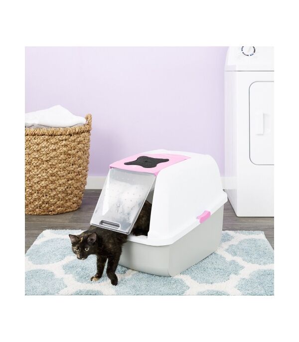 <strong>Catit</strong> Baño con Cubierta para Gatos, Diseño Minimalista con Filtro de Carbón, Medidas 40x45x55 cm - Imagen 2