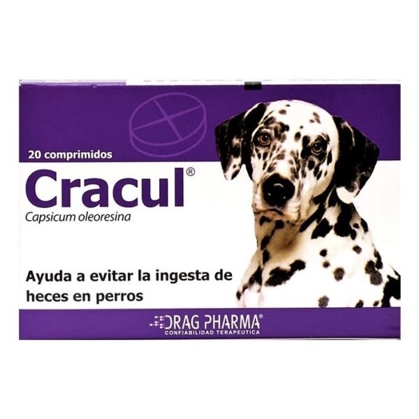 <strong>Cracul</strong> Suplemento para Coprofagia, Ingesta de Heces, para Perros y Gatos, 20 comprimidos - Imagen 2