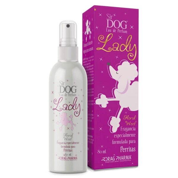 <strong>Sir Dog</strong> Lady Floral Woof, Perfume para Perritas, Floral Oriental con Rosa, Albaricoque y Toque de Sándalo, 80 ml