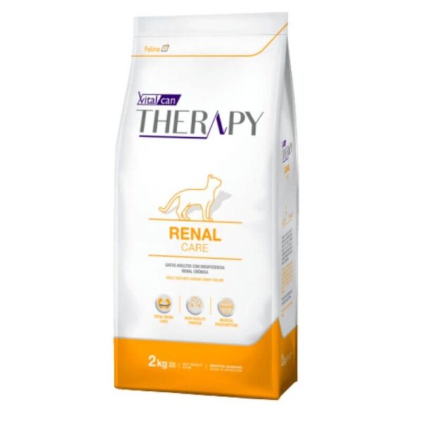 <strong>Vital Can Therapy</strong> Feline Renal Care, Alimento Seco para Gatos, Cuidado Renal, bolsa de 2 kg