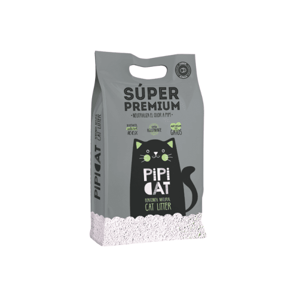 <strong>Pipi Cat</strong> Arena para Gatos Aglutinante, Bentonita y Carbon Activado, Aroma Lavanda, bolsa 15 kg