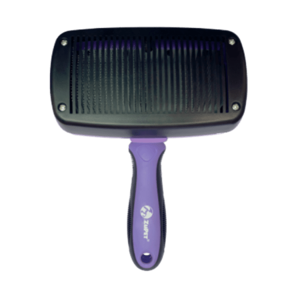 <strong>ZuPet</strong> MasterGroomer Cepillo Mágico Autolimpiante para Perros y Gatos, Cuerdas de Acero Inoxidable