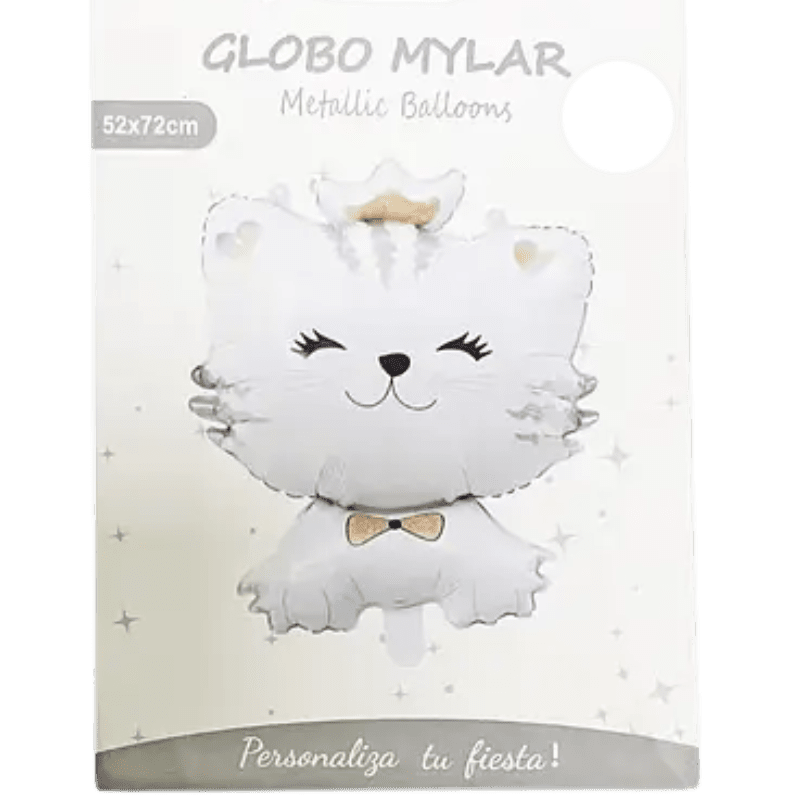 <strong>Mr Party</strong> Globo Mylar, Gato Blanco, 52 x 72 cm - Imagen 2