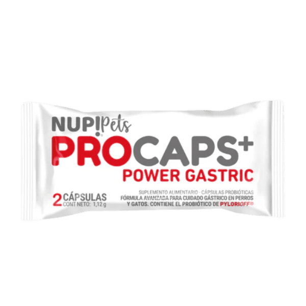 <strong>Nup! Pets</strong> Procaps Power Gastric, Suplemento Cuidado Gastrico para Perros y Gatos, 2 cápsulas