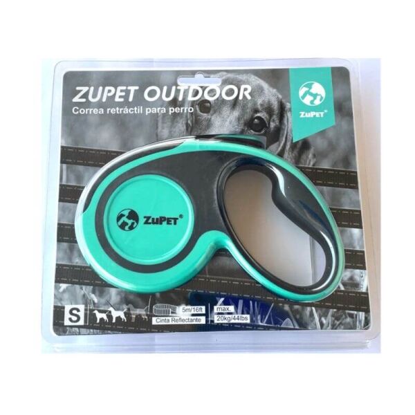 <strong>ZuPet</strong> Outdoor, Correa Retractil para Perros, Cinta Reflectante, Hasta 20 kg, 5 Metros de Longitud, Talla S - Imagen 3