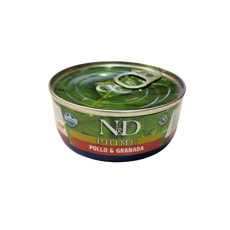<strong>N&D</strong> Prime Pollo & Granada, Alimento Húmedo para Gatos, lata de 70 gr