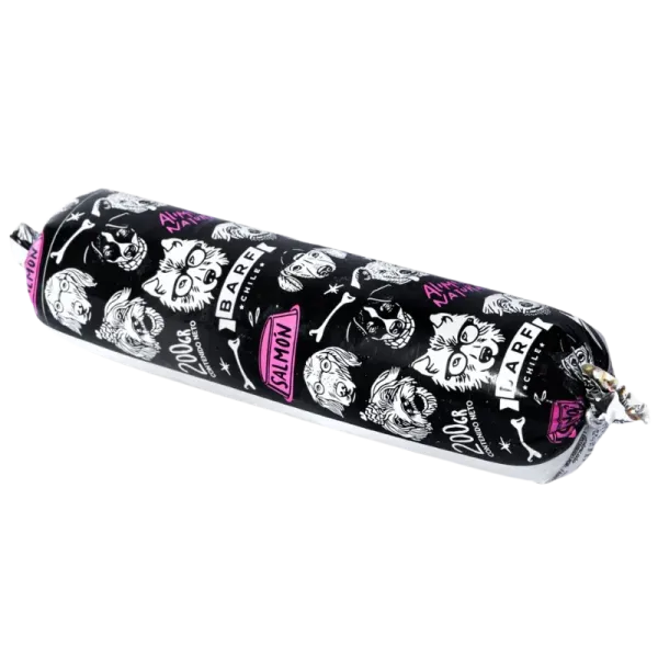 <strong>Barf</strong> Alimento Húmedo Natural Completo para Perros, Salmón, Caja 4 kg, 20 unidades de 200 gr, en sachet - Imagen 3