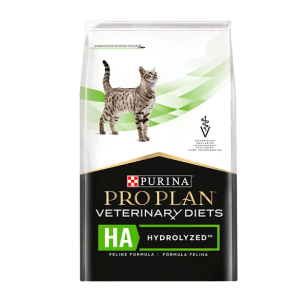 <strong>Purina Pro Plan Veterinary Diets</strong> HA Feline Hydrolized, Alimento Seco para Gatos de Pollo Hidrolizado, bolsa de 3 kg