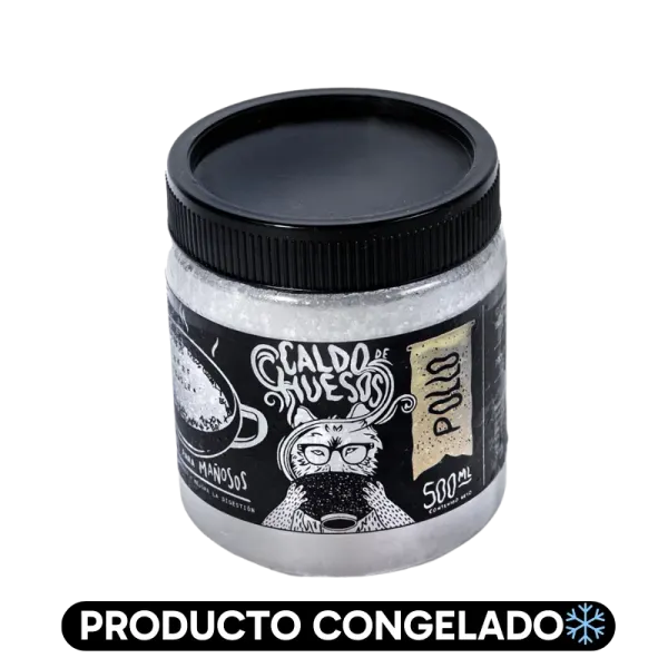 <strong>Barf</strong> Caldo de Hueso Congelado para Perros, Pollo, 500 ml, en pote