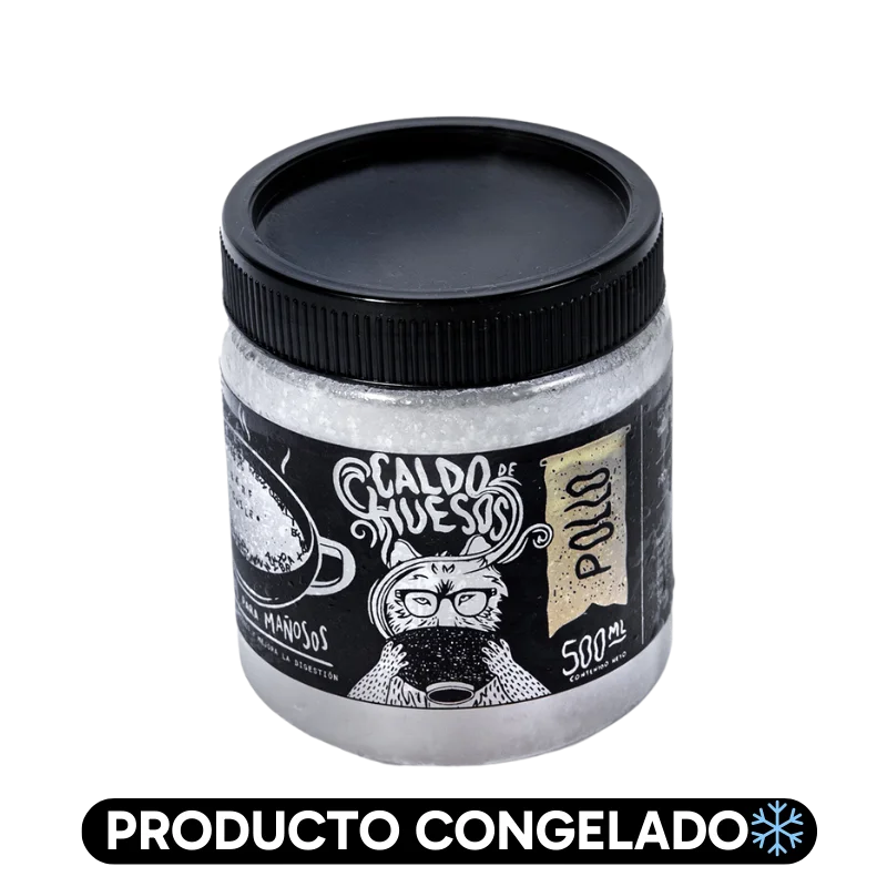 <strong>Barf</strong> Caldo de Hueso Congelado para Perros, Pollo, 500 ml, en pote