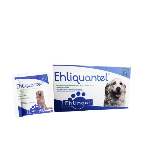 <strong>Ehliquantel</strong> Antiparasitario Interno para Perros y Gatos, hasta 10 kg, 1 comprimido,  (dosis mensual)