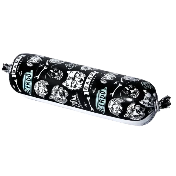 <strong>Barf</strong> Alimento Húmedo Natural Completo para Perros, Cerdo, Caja 4 kg, 20 unidades de 200 gr, en sachet - Imagen 3