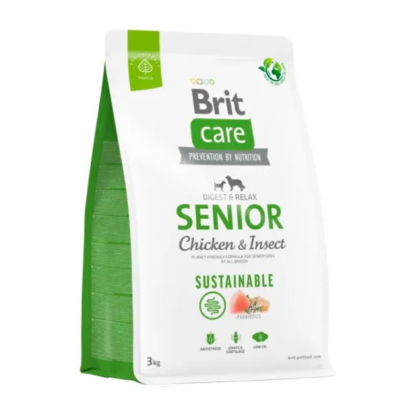 <strong>Brit Care</strong> Alimento Seco para Perros, Senior, Pollo y Insecto, bolsa de 3-12 kg - Imagen 2