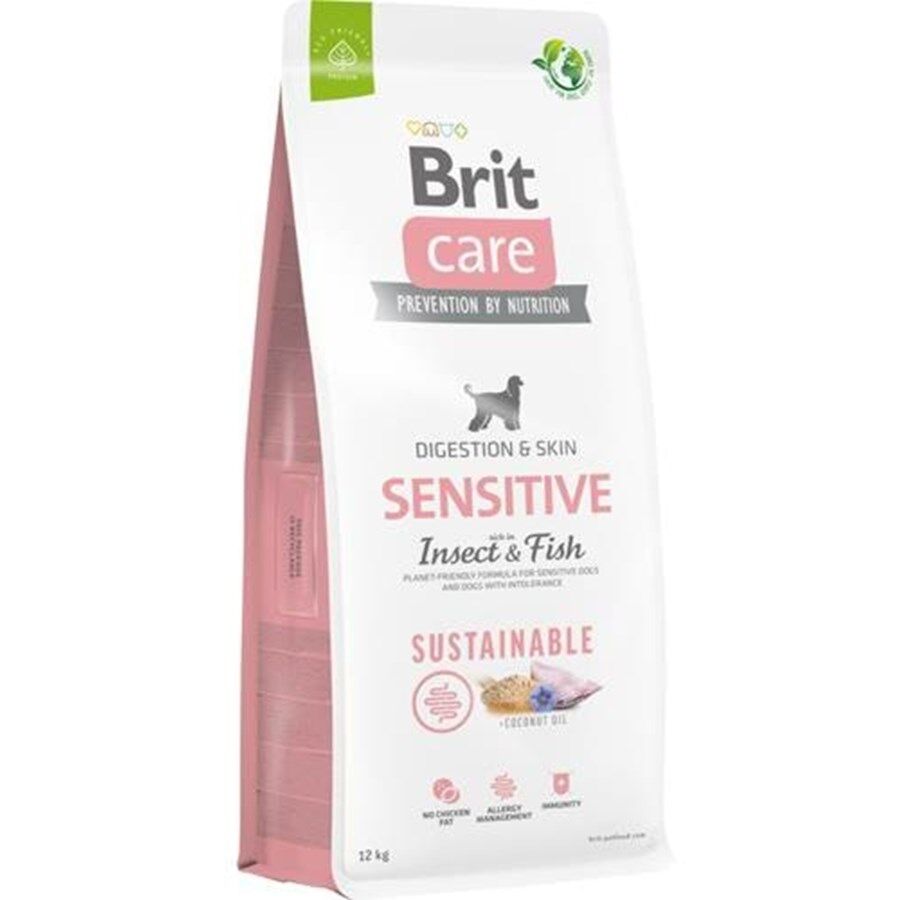 <strong>Brit Care</strong> Sensitive, Alimento Seco para Perros Estómago y Piel Sensible, Insecto y Pescado, bolsa de 1-3-12 kg