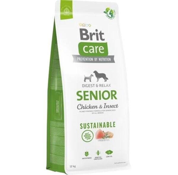 <strong>Brit Care</strong> Alimento Seco para Perros, Senior, Pollo y Insecto, bolsa de 3-12 kg