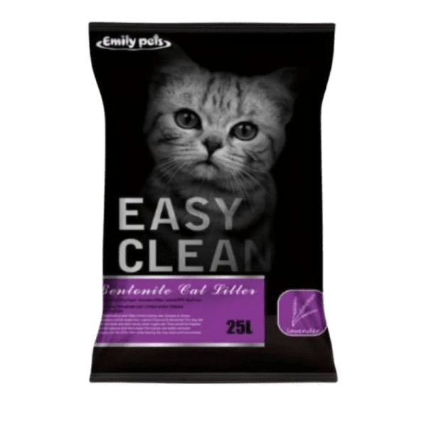 <strong>Easy Clean</strong> Arena Sanitaria Aglomerante con Bentonita, Aroma Lavanda, bolsa de  20 kg