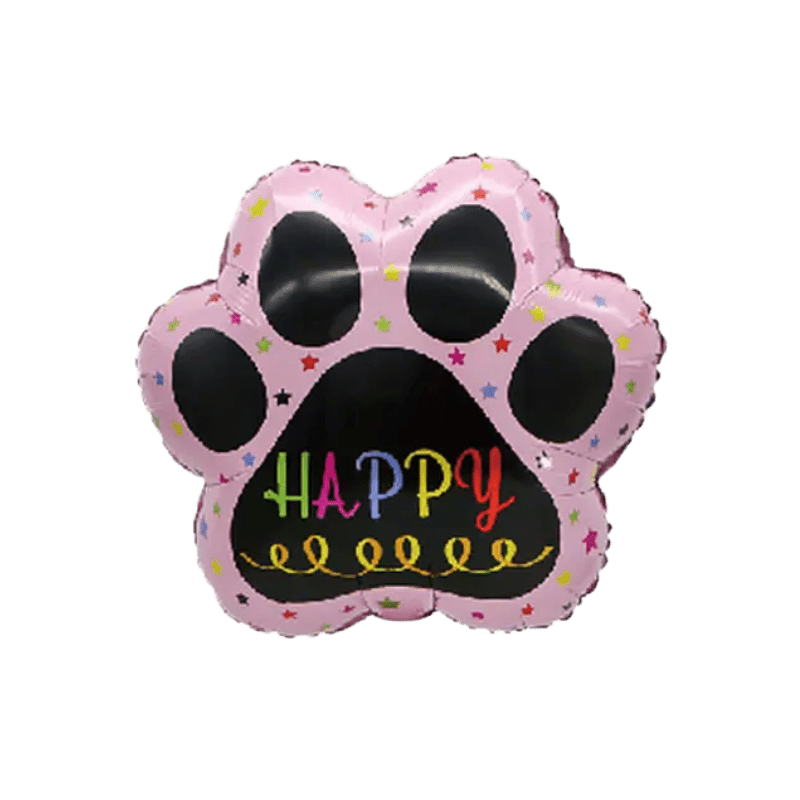 <strong>Mr Party</strong> Globo Mylar, Patita con Estrellas Rosada, 43 x 46 cm