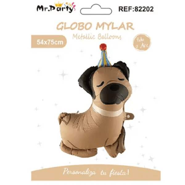 <strong>Mr Party</strong> Globo Mylar, Pug, 54 x 75 cm - Imagen 2