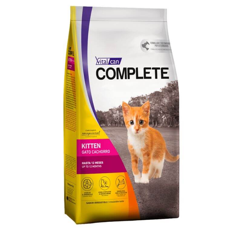 <strong>Vitalcan Complete</strong> Kitten, Alimento Seco para Gatitos, Hasta los 12 Meses, bolsa de 7.5 kg
