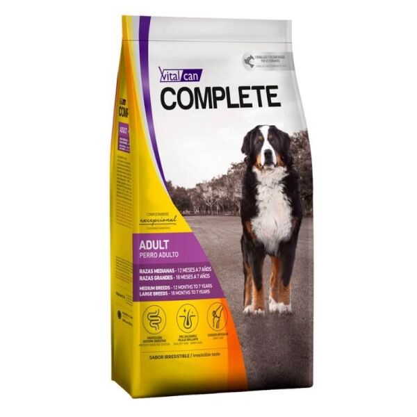 <strong>Vitalcan Complete</strong> Adult Medium/Large Breeds, Alimento Seco para Perros, Adultos, Razas Medianas y Grandes, bolsa de 20 kg