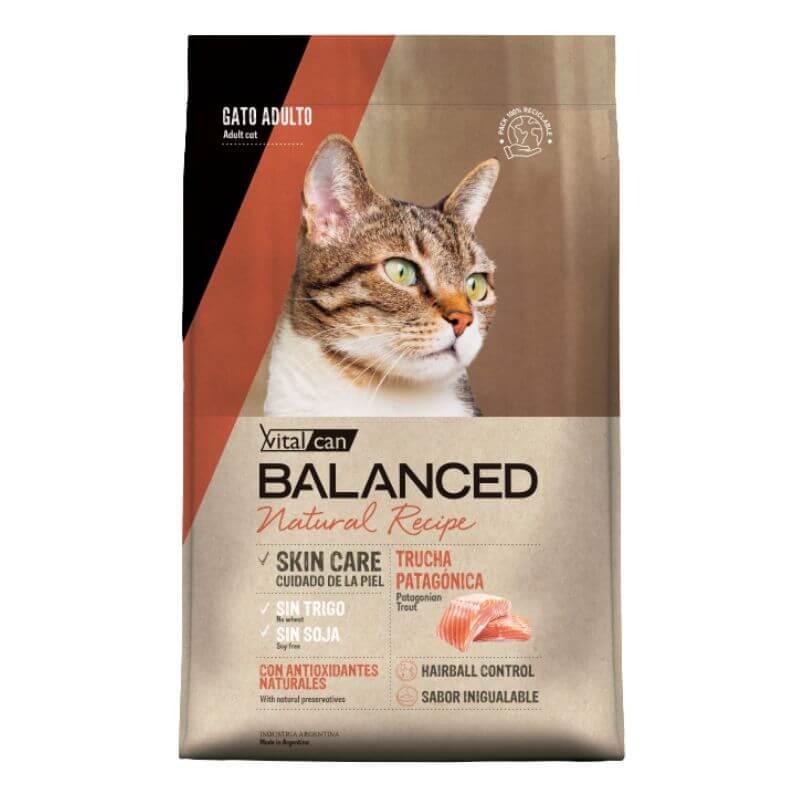 <strong>Vital Can Balanced</strong> Receta Natural de Trucha Patagónica, Alimento Seco para Gatos, Monoproteico, bolsa de 3 kg