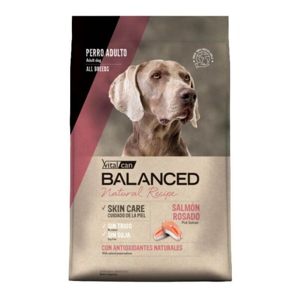 <strong>Vital Can Balanced</strong> Receta Natural de Salmón Rosado, Alimento Seco para Perros, Monoproteico, bolsa de 15 kg