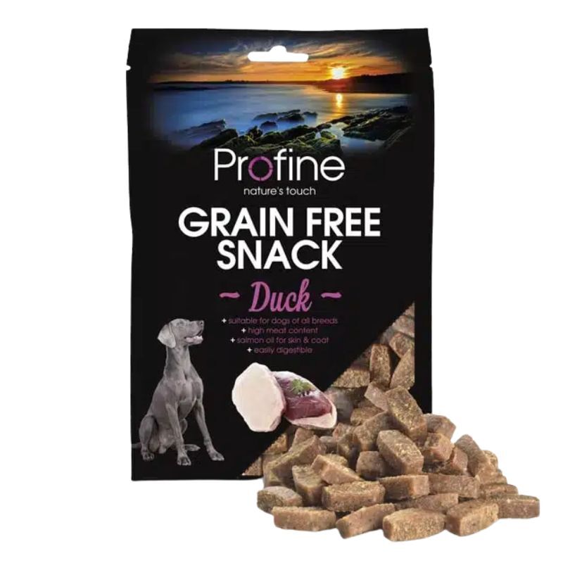 <strong>Profine</strong> Bocaditos Blandos sin cereales, Snack para perros, sabor Pato, bolsa de 200 gr