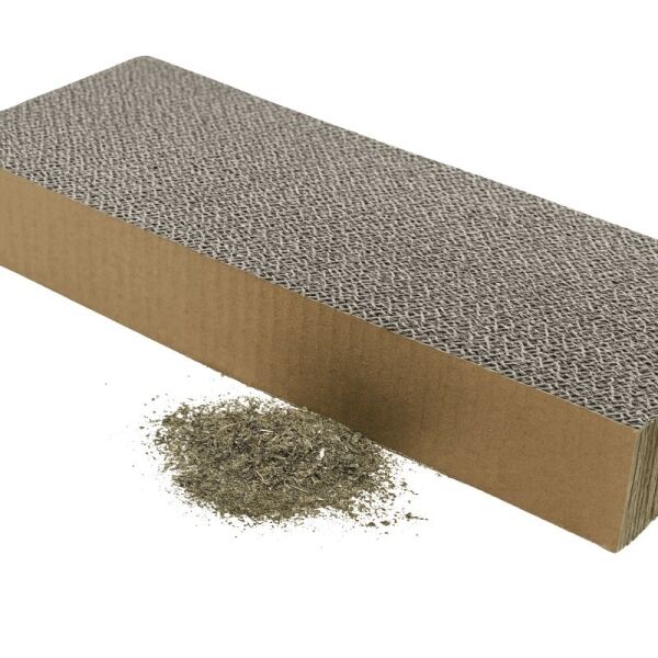 <strong>Marben Pets</strong> Rascador con Forma de Tabla, Cartón Corrugado con Catnip, Medidas 46 x 11 x 4 cm - Imagen 2
