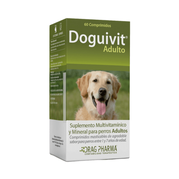 <strong>Doguivit</strong> Adulto, Suplemento Multivitamínico y Mineral para Perros Adultos, 30-60 Comprimidos - Imagen 2