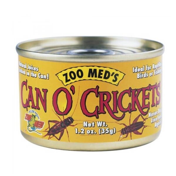 <strong>Zoo Med's</strong> Can O' Crickets, Alimento para Reptiles, Pájaros y Roedores, Grillos Adultos, 60 unidades, en lata