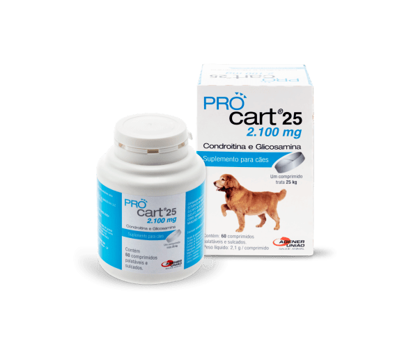 <strong>PROcart</strong> 25, Suplemento Articular para Perros y Gatos, 2100 mg, 60 comprimidos