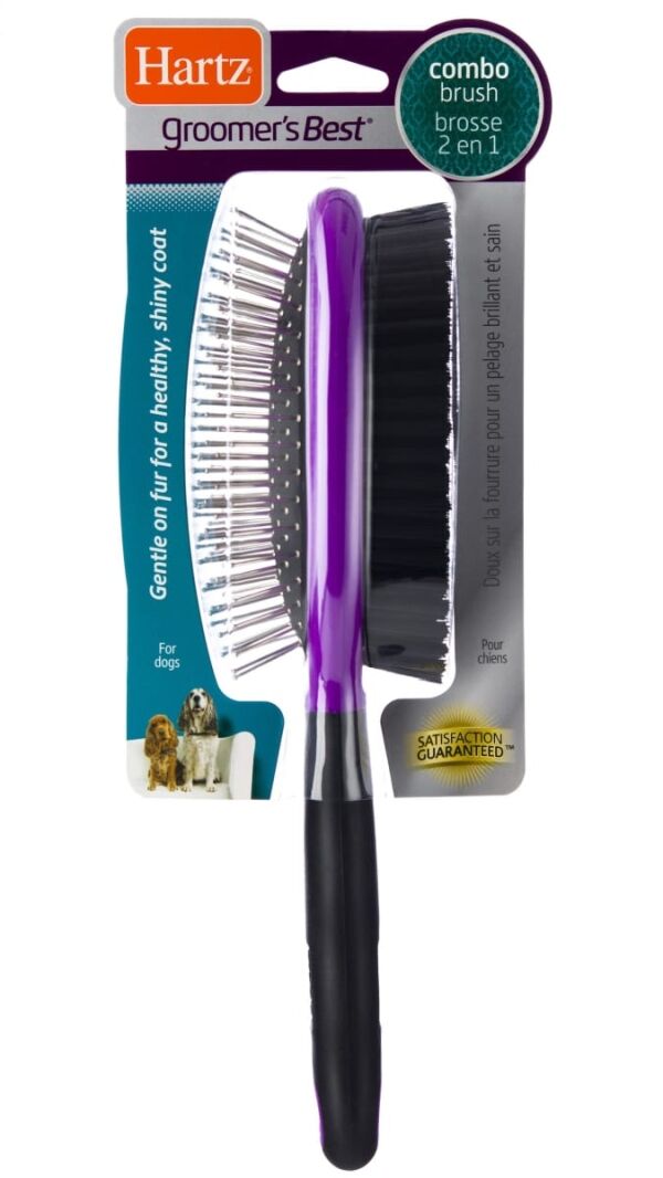 <strong>Hartz</strong> Groomer's Best Combo Brush, Cepillo de Cuerda y Acero para Gatos y Perros Pequeños, 2 en 1
