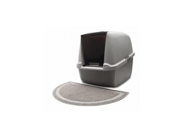 <strong>Catit</strong> Alfombrilla Retenedora para Baños Sanitarios de Gatos, Semicircular, 60x35 cm - Imagen 3