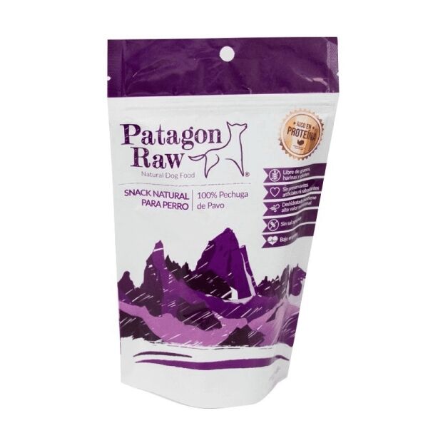 <strong>Patagon Raw</strong> Snack para Perros Charqui de Pechuga de Pavo, 40 gr, en bolsa