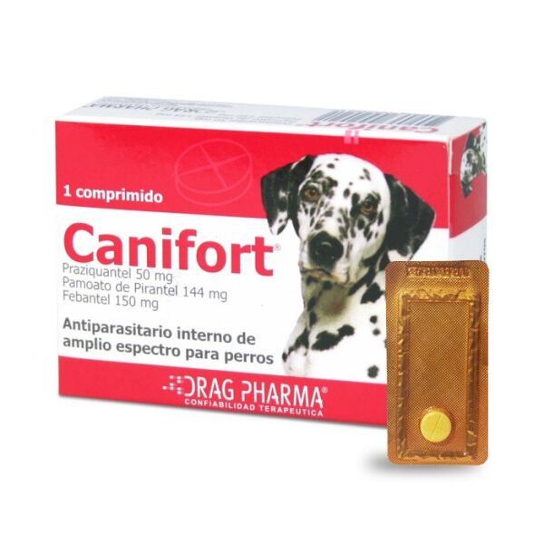 <strong>Canifort</strong> Antiparasitario Interno para Perros, hasta 10 kg, 1 comprimido (dosis mensual)