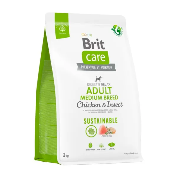 <strong>Brit Care</strong> Alimento Seco para Perros, Adulto Raza Mediana, Pollo e Insecto, bolsa de 3-12 kg - Imagen 2