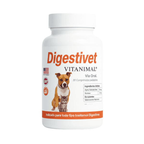<strong>Digestivet</strong> Suplemento para Perros y Gatos, Apoyo Gástrico, 10-30 comprimidos